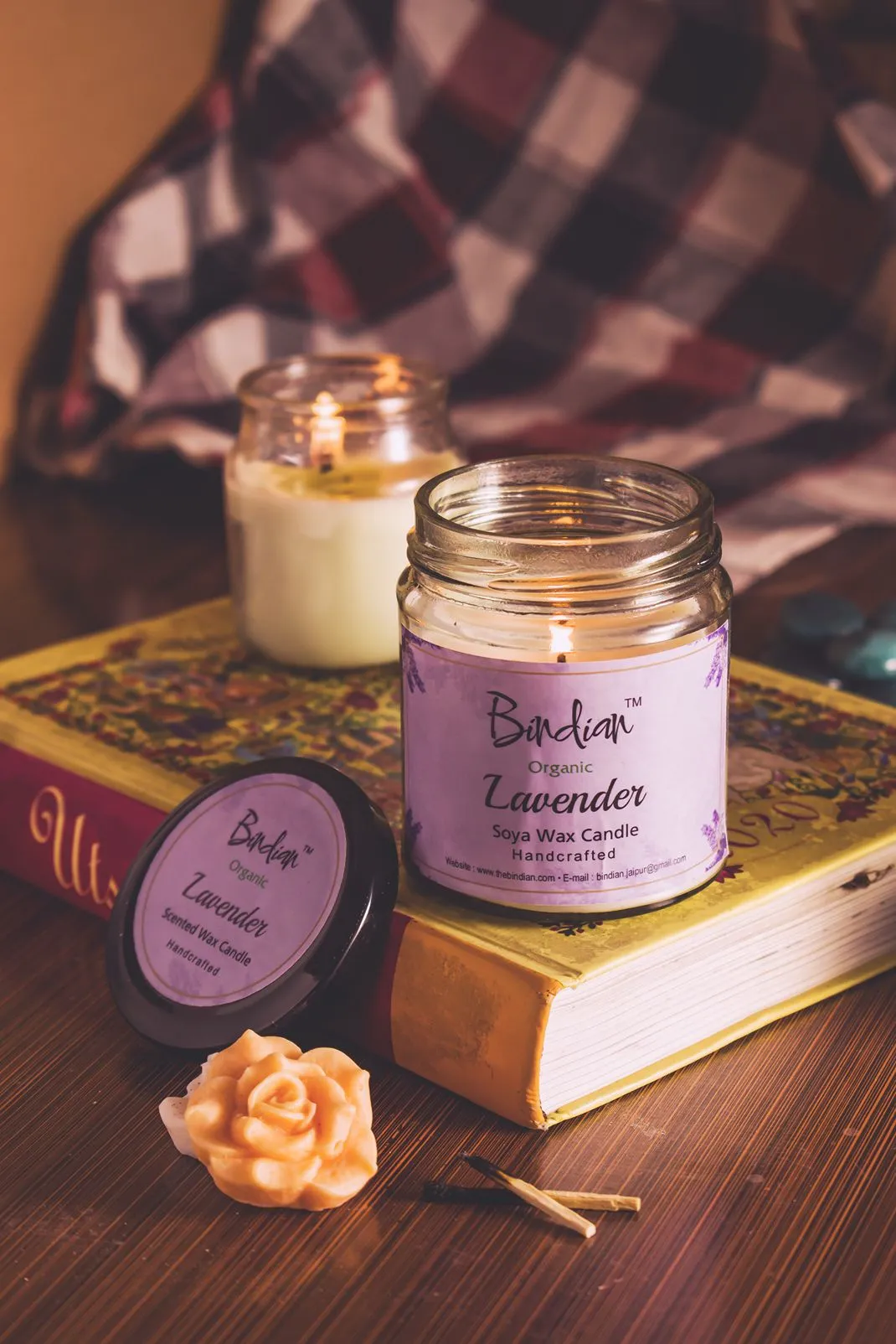 Lavender Scented Candle, 24 Hours Long Burning Time