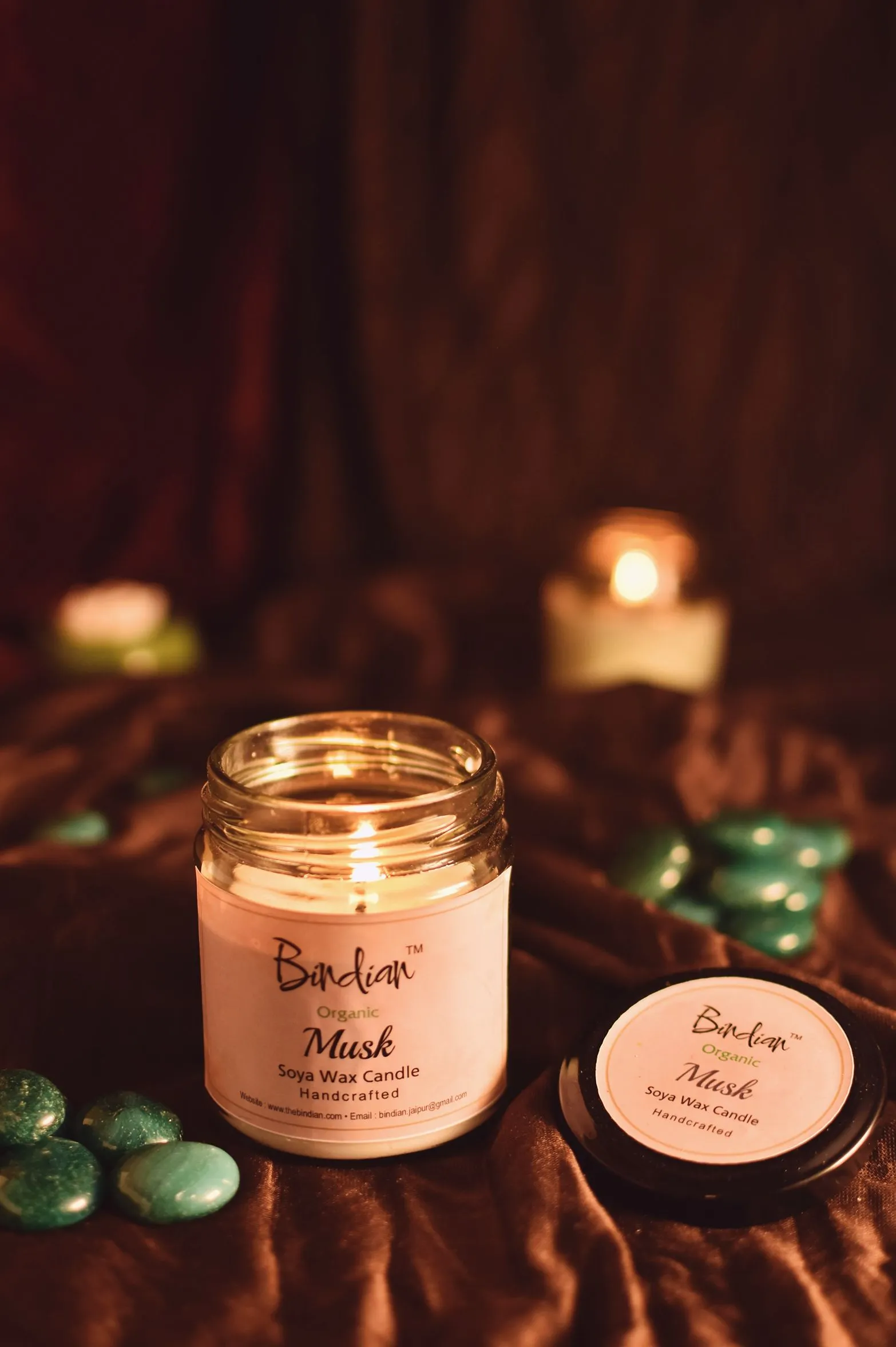 Premium Musk Scented Candle, 24 Hours Long Burning Time