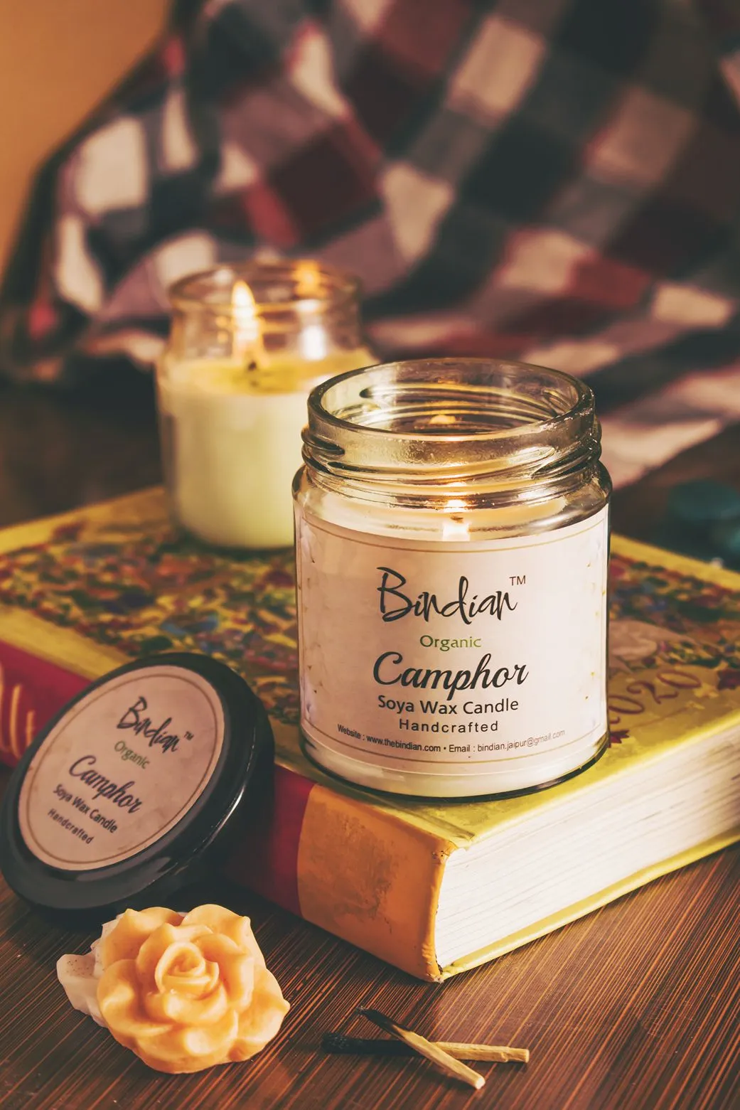 Camphor Scented Candle, 24 Hours Long Burning Time