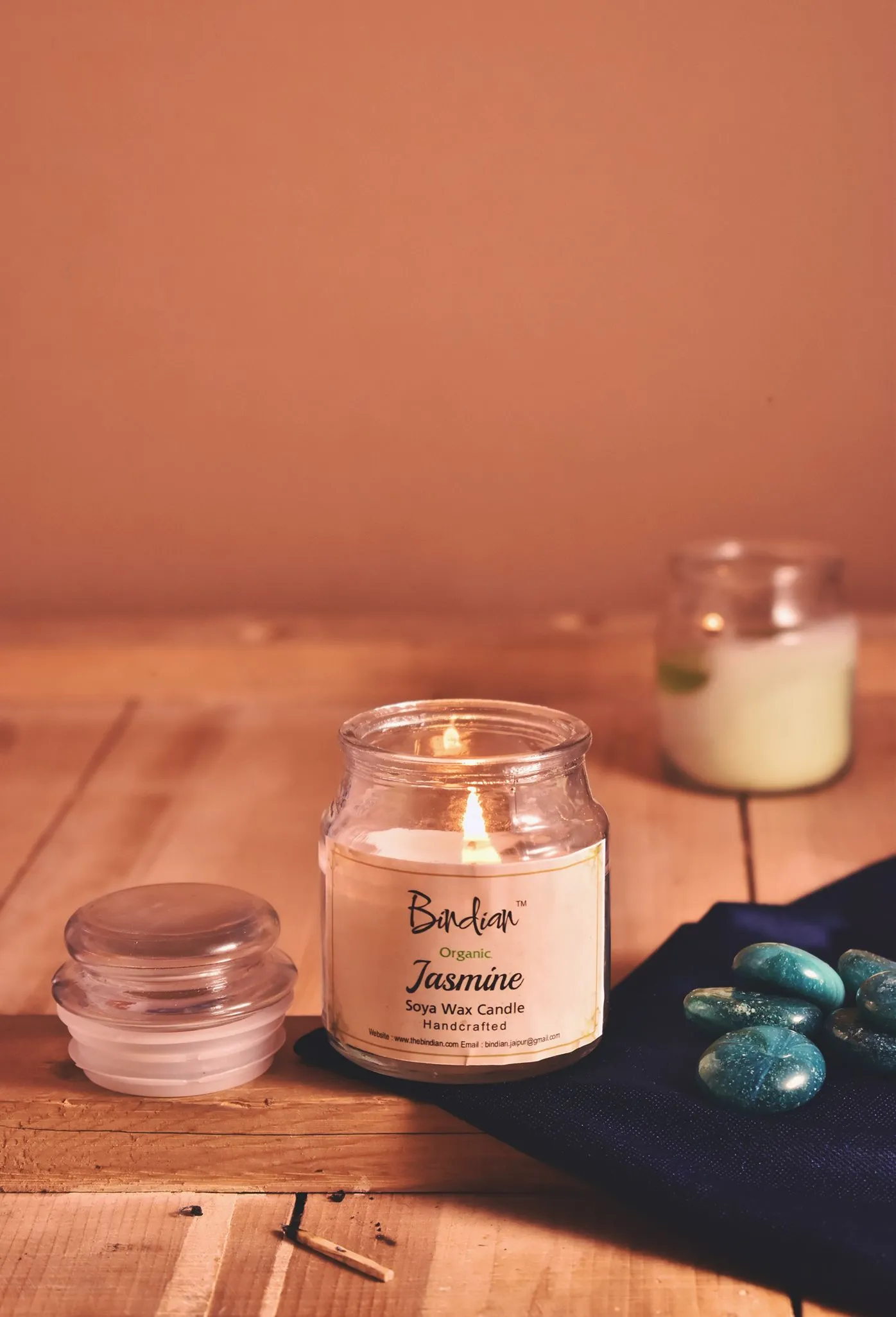 Jasmine Flavour Scented Candle, 14-18 Hours Long Burning Time