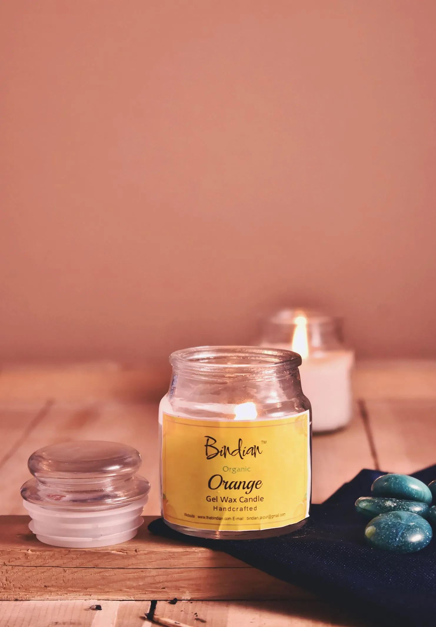 Orange Flavour Scented Candle, 14-18 Hours Long Burning Time
