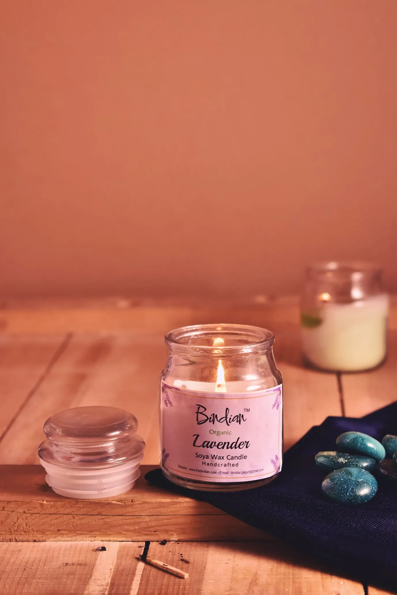 Lavender Flavour Scented Candle, 14-18 Hours Long Burning Time