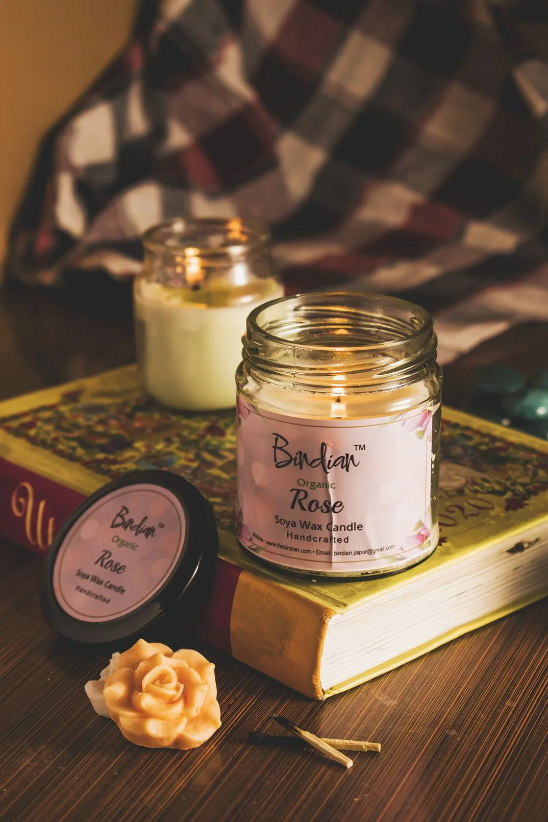 Delight Rose Scented Candle, 24 Hours Long Burning Time