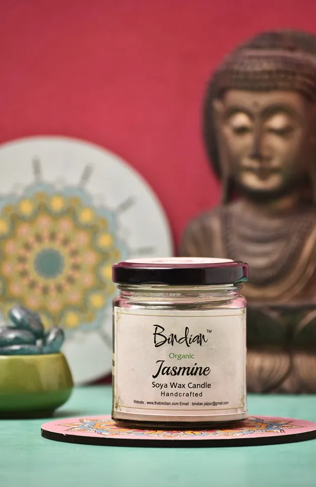 Jasmine Scented Candle, 24 Hours Long Burning Time